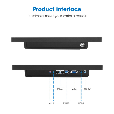 1280*1024 Auflösung Touch Panel PC Kapazitiver Touchscreen 350 Nits Helligkeit 64G SSD Speicher