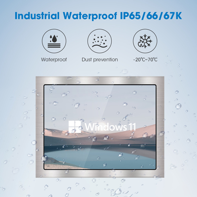 Industrie IP65 Wandmontage Panel PC 4 GB DDR3 Speicher VESA Montage Windows 10 64 GB SSD