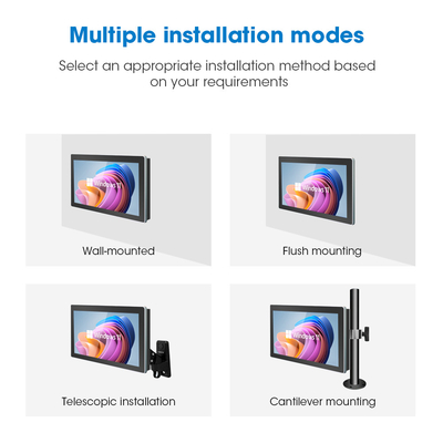Industrieller Touch Panel PC mit 2 GB/4 GB/8 GB Speicher 1920*1080 Auflösung VGA/COM/USB Ports und Win 10/11/Linux