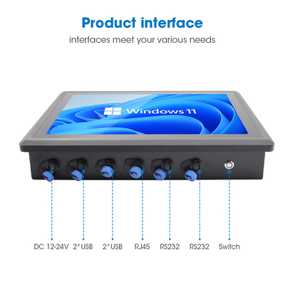 Windows Touchscreen Industrie-Panel-PC mit Intel J6413 CPU 64GB SSD Kapazitiven Touchscreen