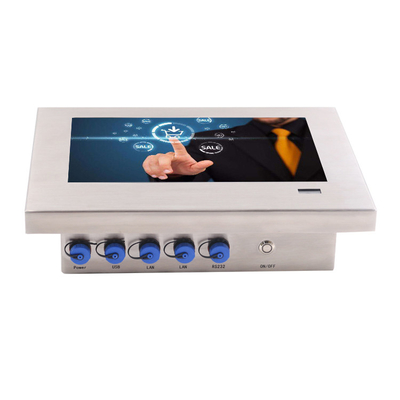 Wasserdichtes Edelstahl-Panel-PC mit kapazitiven/resistiven Touchscreen für Windows 7/10