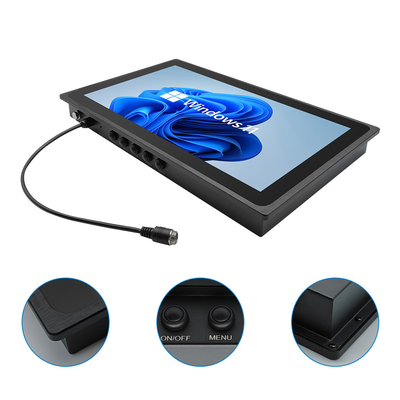 Hochhelligkeit 1000-1500Nits wasserdichtes LCD-Monitor für industrielle Anwendungen Schwarzer Edelstahl